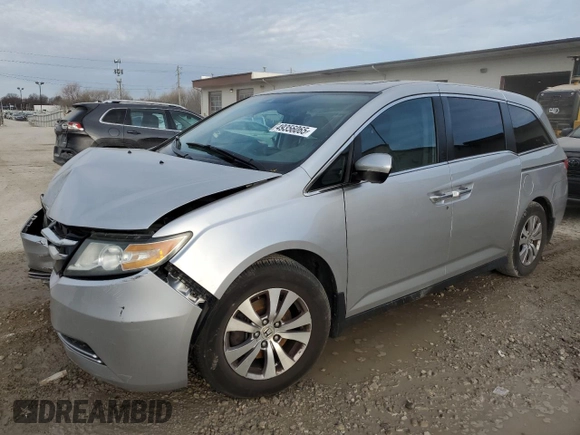 2014 Honda Odyssey EX-L with VIN 5FNRL5H62EB052131, listed as a Copart auction lot 49356065 with 138,551 mi miles and Salvage Title. Bid and sale history available at DreamBid. Image 1.