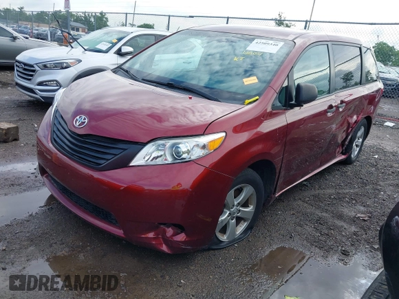 2016 Toyota Sienna L with VIN 5TDZK3DC7GS752874, listed as a IAAI auction lot 42509340 with 100,051 mi miles and . Bid and sale history available at DreamBid. Image 17.