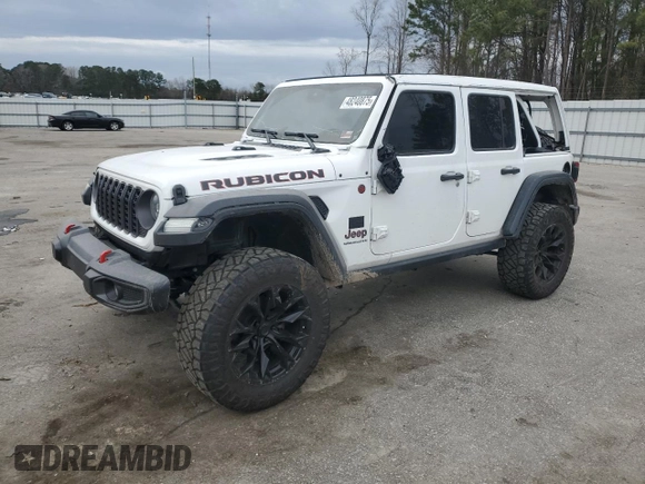 2024 Jeep Wrangler Rubicon with VIN 1C4PJXFG6RW345620, listed as a Copart auction lot 48240875 with 16,778 mi miles and Salvage Title. Bid and sale history available at DreamBid. Image 1.