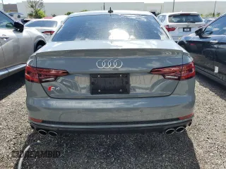 2019 Audi S4 Premium Plus with VIN WAUB4AF45KA067913, listed as a Copart auction lot 59495224 with 39,625 mi miles and Salvage Title. Bid and sale history available at carsss.com. Image 6.