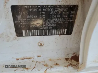 2019 Hyundai Accent SEL with VIN 3KPC24A38KE069620, listed as a Copart auction lot 64274785 with 95,490 mi miles and Salvage title. Bid and sale history available at DreamBid. Image 12.
