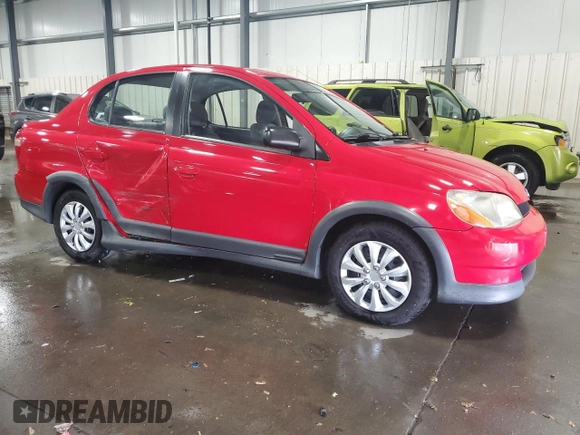2001 Toyota ECHO with VIN JTDBT123210114144, listed as a Copart auction lot 58531505 with 90,923 mi miles and Salvage title. Bid and sale history available at DreamBid. Image 4.
