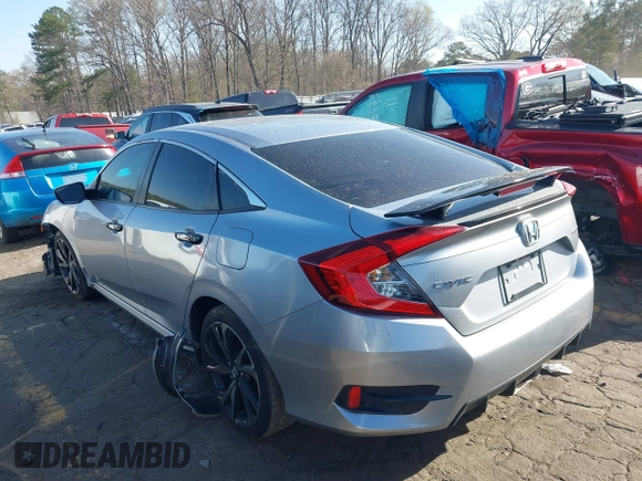 2020 Honda Civic Sedan Sport with VIN 2HGFC2F83LH584955, listed as a IAAI auction lot 41832904 with Not Provided miles. Bid and sale history available at carsss.com. Image 3.