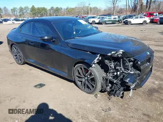 2024 BMW 2 Series M240i xDrive with VIN 3MW53CM0XR8E00477, listed as a IAAI auction lot 41899332 with 6,262 mi miles and . Bid and sale history available at carsss.com. Image 1.