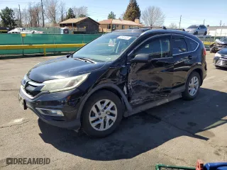 2015 Honda CR-V EX with VIN 3CZRM3H50FG700676, listed as a Copart auction lot 50595625 with 166,024 mi miles and Salvage Title. Bid and sale history available at carsss.com. Image 1.