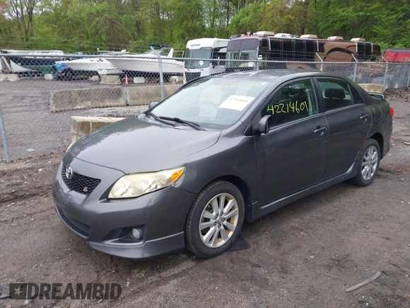 2009 Toyota Corolla with VIN 2T1BU40E29C156642, listed as a IAAI auction lot 42214601 with 255,813 mi miles. Bid and sale history available at carsss.com. Image 2.