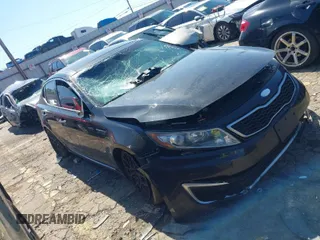 2013 Kia Optima Hybrid EX with VIN KNAGM4AD0D5039561, listed as a IAAI auction lot 41760837 with 1 mi miles. Bid and sale history available at carsss.com. Image 1.