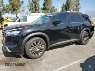 2024 Nissan Pathfinder SL with VIN 5N1DR3CB0RC236113, listed as a Copart auction lot 61396645 with 22,942 mi miles and Salvage title. Bid and sale history available at DreamBid. Image 1.