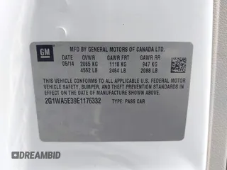 2014 Chevrolet Impala LS z VIN 2G1WA5E39E1176332, wystawiony jako IAAI lot #42233713 z przebiegiem 133 355 mil mil oraz . Historia ofert i sprzedaży dostępna na DreamBid. Obrazek 9.