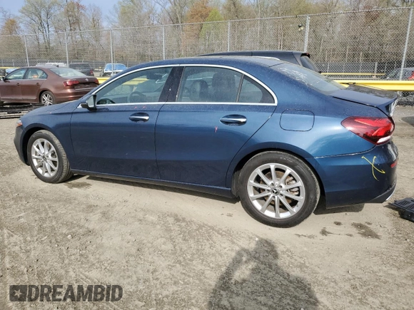 2022 Mercedes-Benz A 220 with VIN W1K3G4FBXNJ369674, listed as a Copart auction lot 51852775 with 22,451 mi miles and Salvage title. Bid and sale history available at DreamBid. Image 2.