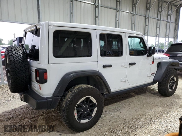 2022 Jeep Wrangler Unlimited Rubicon with VIN 1C4HJXFN8NW129717, listed as a Copart auction lot 54615745 with 33,544 mi miles and Salvage title. Bid and sale history available at DreamBid. Image 3.