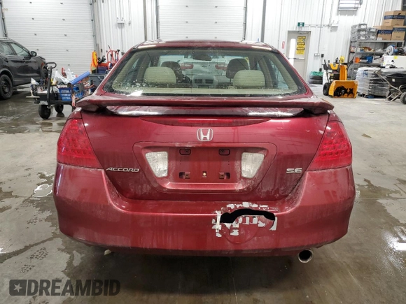 2006 Honda Accord LX SE with VIN 1HGCM55376A811560, listed as a Copart auction lot 44641895 with 206,946 mi miles and Clean title. Bid and sale history available at DreamBid. Image 6.