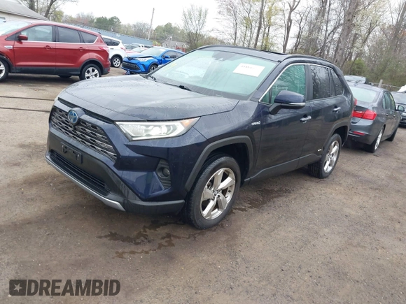 2020 Toyota RAV4 Hybrid Limited with VIN 4T3DWRFV1LU005327, listed as a IAAI auction lot 41886432 with 13,107 mi miles. Bid and sale history available at carsss.com. Image 2.