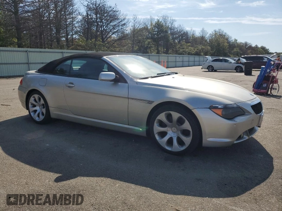 2007 BMW 6 Series 650i with VIN WBAEK13507CN84404, listed as a Copart auction lot 73525244 with 156,497 mi miles and Salvage Title. Bid and sale history available at DreamBid. Image 4.