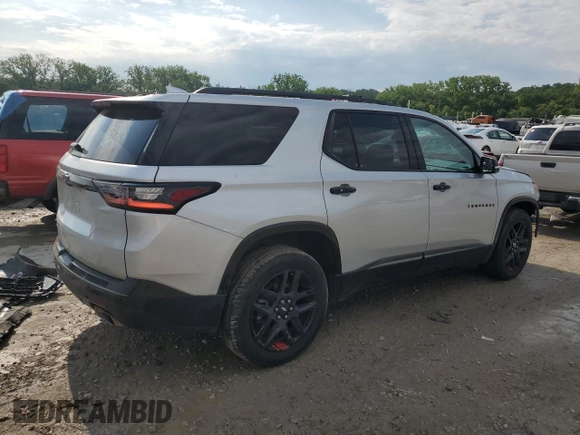 2020 Chevrolet Traverse Premier z VIN 1GNERKKW3LJ291107, wystawiony jako Copart lot #56363315 z przebiegiem 74 464 mil mil oraz Szkoda całkowita • Salvage title. Historia ofert i sprzedaży dostępna na DreamBid. Obrazek 3.