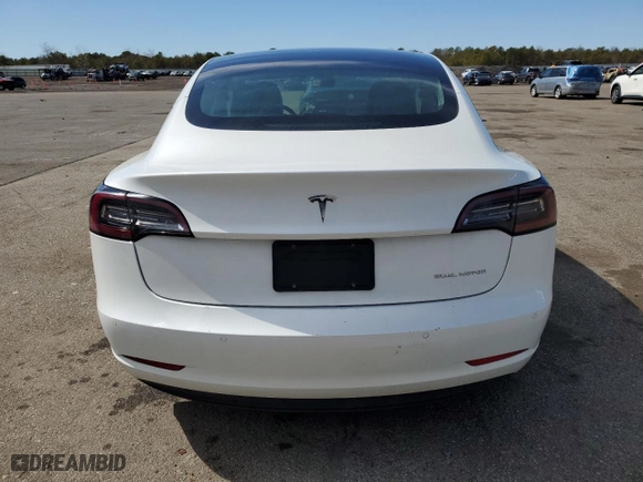 2020 Tesla Model 3 Long Range with VIN 5YJ3E1EB7LF665028, listed as a Copart auction lot 49529455 with 120470 miles and Clean Title. Bid and sale history available at carsss.com. Image 6.