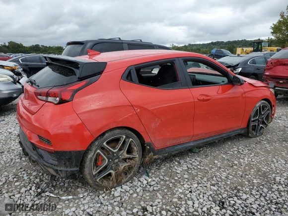 2019 Hyundai Veloster N with VIN KMHT36AH0KU001278, listed as a Copart auction lot 72789884 with 0 mi miles and Salvage Title. Bid and sale history available at carsss.com. Image 3.