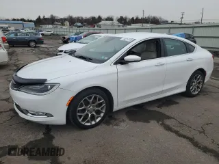 2015 Chrysler 200 C with VIN 1C3CCCEG3FN530670, listed as a Copart auction lot 44214105 with 142,326 mi miles and Salvage Title. Bid and sale history available at carsss.com. Image 1.