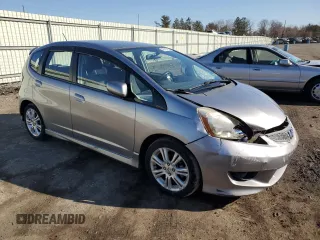 2009 Honda Fit Sport w/Navi with VIN JHMGE88639S020590, listed as a Copart auction lot 48403795 with 0 mi miles and Salvage Title. Bid and sale history available at carsss.com. Image 4.