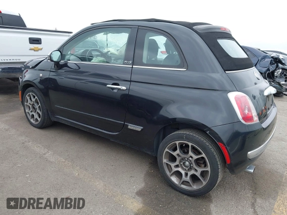 2012 FIAT 500 Lounge with VIN 3C3CFFER4CT187857, listed as a IAAI auction lot 42193503 with 130,077 mi miles and . Bid and sale history available at DreamBid. Image 3.