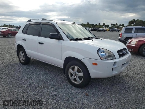 2007 Hyundai Tucson GLS with VIN KM8JM12B17U647826, listed as a Copart auction lot 74586934 with 0 mi miles and Salvage Title. Bid and sale history available at carsss.com. Image 4.