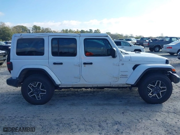2024 Jeep Wrangler Sahara with VIN 1C4PJXEG5RW267364, listed as a IAAI auction lot 40864891 with 3,496 mi miles. Bid and sale history available at carsss.com. Image 13.