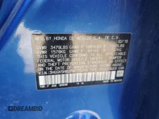 2015 Honda Fit EX-L with VIN 3HGGK5H82FM775245, listed as a Copart auction lot 46650915 with 162,307 mi miles and Clean Title. Bid and sale history available at carsss.com. Image 12.