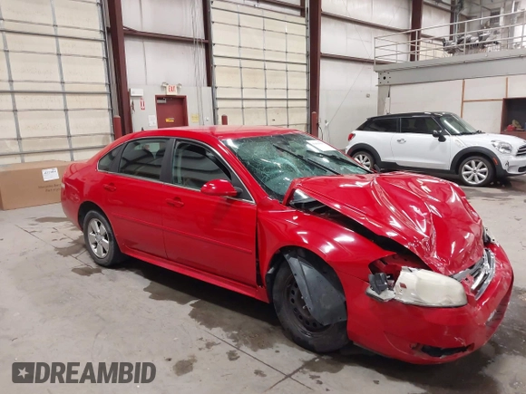 2011 Chevrolet Impala LT Fleet with VIN 2G1WG5EK4B1312531, listed as a IAAI auction lot 42466093 with 124,938 mi miles and . Bid and sale history available at DreamBid. Image 1.