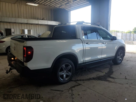2022 Honda Ridgeline RTL-E with VIN 5FPYK3F78NB006440, listed as a Copart auction lot 63278805 with 51,804 mi miles and Salvage title. Bid and sale history available at DreamBid. Image 3.