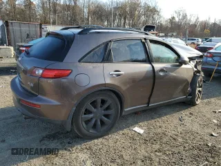 2003 Infiniti FX Options with VIN JNRAS08W63X208760, listed as a Copart auction lot 80618814 with Not Provided miles and Salvage Title. Bid and sale history available at DreamBid. Image 3.