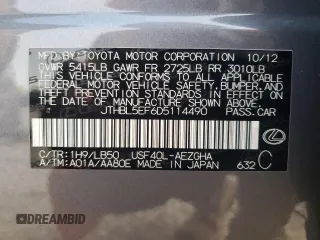 2013 Lexus LS 460 z VIN JTHBL5EF6D5114490, wystawiony jako Copart lot #52123025 z przebiegiem 141 336 mil mil oraz Szkody całkowita. Historia ofert i sprzedaży dostępna na DreamBid. Obrazek 12.