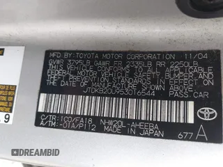 2005 Toyota Prius z VIN JTDKB20U953016544, wystawiony jako IAAI lot #42351340 z przebiegiem 198 989 mil mil oraz . Historia ofert i sprzedaży dostępna na DreamBid. Obrazek 9.