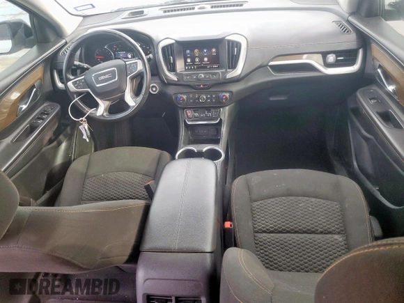 2020 GMC Terrain SLE with VIN 3GKALMEV6LL332463, listed as a Copart auction lot 58724805 with 98,723 mi miles and Salvage title. Bid and sale history available at DreamBid. Image 8.