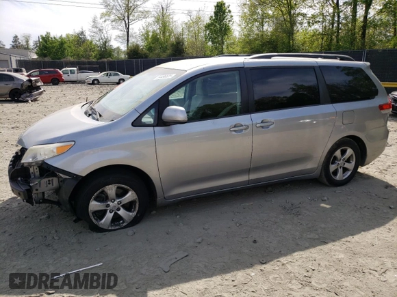 2013 Toyota Sienna LE AAS with VIN 5TDKK3DC9DS293036, listed as a Copart auction lot 54496525 with 73,260 mi miles and Salvage title. Bid and sale history available at DreamBid. Image 1.