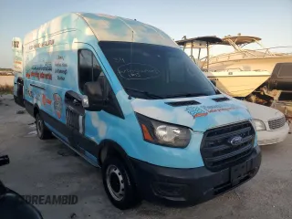2021 Ford Transit Cargo with VIN 1FTBW3X84MKA65772, listed as a Copart auction lot 74115594 with Not Provided miles and Salvage Title. Bid and sale history available at DreamBid. Image 4.