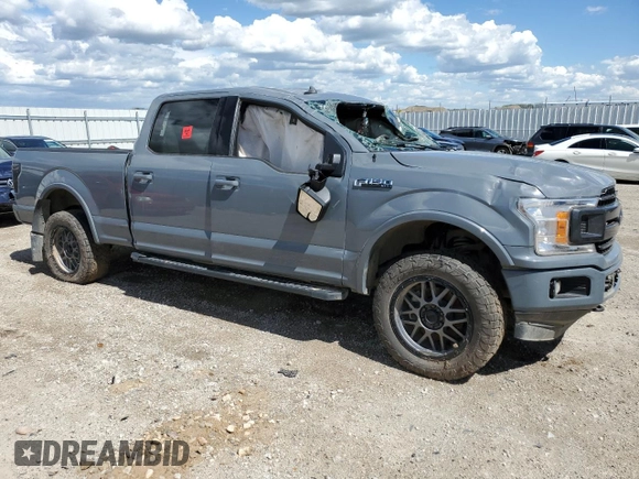 2020 Ford F-150 XL with VIN 1FTFW1E49LKD85092, listed as a Copart auction lot 50494154 with 0 mi miles and Salvage Title. Bid and sale history available at carsss.com. Image 4.