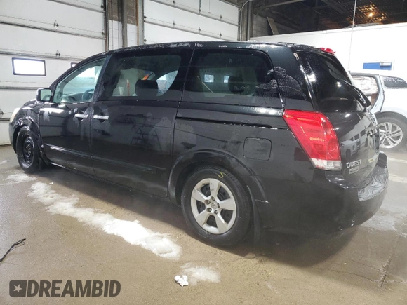2007 Nissan Quest S with VIN 5N1BV28U67N134677, listed as a Copart auction lot 88017665 with 145,061 mi miles and Salvage Title. Bid and sale history available at carsss.com. Image 2.