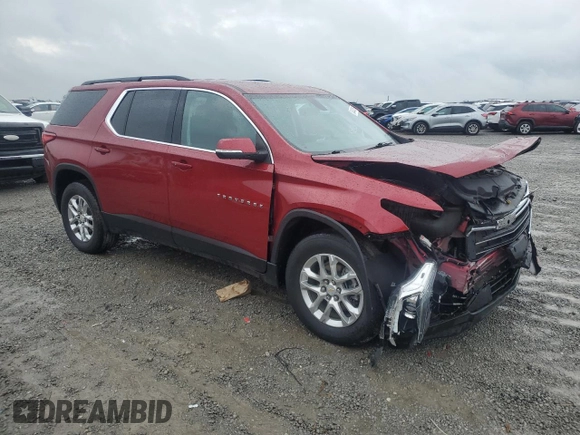 2021 Chevrolet Traverse LT Cloth z VIN 1GNERGKW9MJ239883, wystawiony jako Copart lot #54434135 z przebiegiem 51 357 mil mil oraz Szkoda całkowita • Salvage title. Historia ofert i sprzedaży dostępna na DreamBid. Obrazek 4.