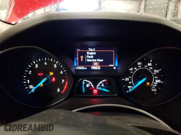 2017 Ford Focus SE with VIN 1FADP3FE8HL226563, listed as a Copart auction lot 56775045 with 75,503 mi miles and Clean title. Bid and sale history available at DreamBid. Image 9.