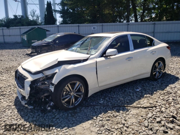 2021 Infiniti Q50 Signature Edition с VIN JN1EV7CR1MM754889, выставлен на аукционе Copart как лот 60595224 с пробегом 29 087 миль миль и Списание • Salvage title. История ставок и продаж доступна на DreamBid. Изображение 1.