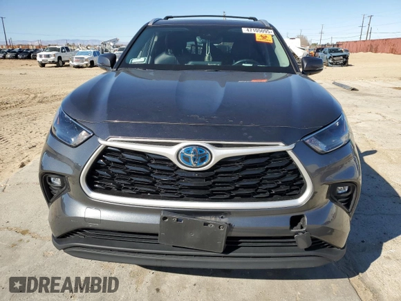 2022 Toyota Highlander Hybrid XLE z VIN 5TDHBRCH6NS551718, wystawiony jako Copart lot #47105095 z przebiegiem 116 263 mil mil oraz Szkoda całkowita • Salvage title. Historia ofert i sprzedaży dostępna na DreamBid. Obrazek 5.