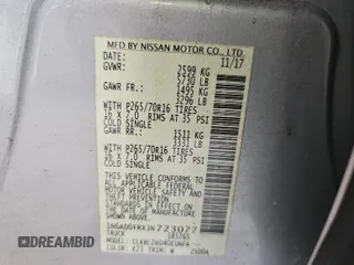 2018 Nissan Frontier SL with VIN 1N6AD0FRXJN723077, listed as a IAAI auction lot 42848644 with 122,428 mi miles and . Bid and sale history available at DreamBid. Image 1.