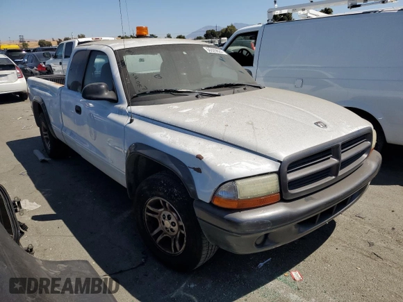 2002 Dodge Dakota with VIN 1B7GL12X92S701455, listed as a Copart auction lot 66929624 with 64,563 mi miles and Salvage Title. Bid and sale history available at carsss.com. Image 4.