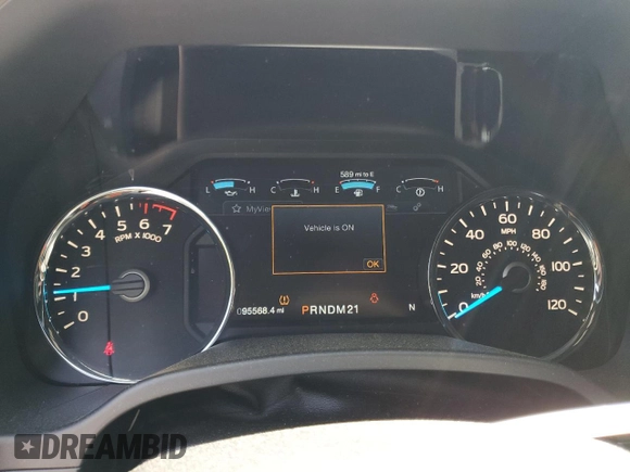 2017 Ford F-150 XL with VIN 1FTEW1EF0HFC80308, listed as a Copart auction lot 52505435 with 95,568 mi miles and Salvage title. Bid and sale history available at DreamBid. Image 9.