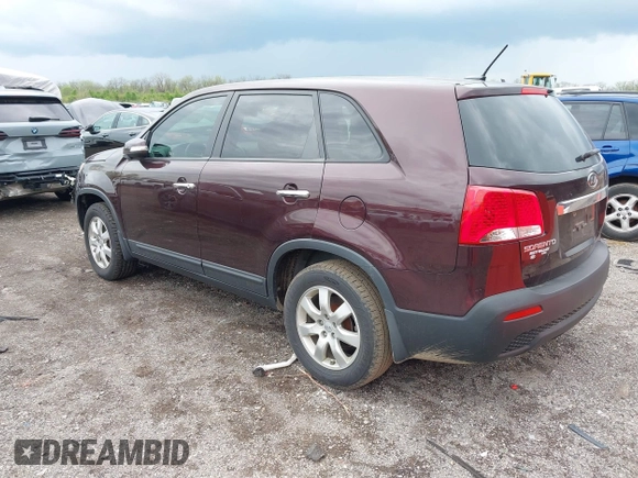 2012 Kia Sorento LX with VIN 5XYKT3A17CG232232, listed as a IAAI auction lot 42086474 with 134,734 mi miles. Bid and sale history available at carsss.com. Image 3.