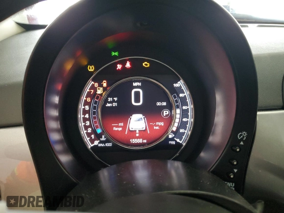 2018 FIAT 500 Pop with VIN 3C3CFFKH4JT525847, listed as a Copart auction lot 41341845 with 15,566 mi miles and Salvage Title. Bid and sale history available at carsss.com. Image 9.