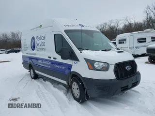 2021 Ford Transit Cargo with VIN 1FTBW3X80MKA98459, listed as a IAAI auction lot 41236413 with 86,778 mi miles. Bid and sale history available at carsss.com. Image 1.