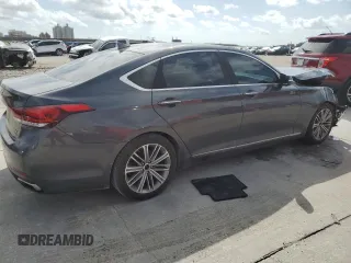 2018 Genesis G80 3.8L with VIN KMHGN4JEXJU223282, listed as a Copart auction lot 79224484 with 113,918 mi miles and Salvage Title. Bid and sale history available at DreamBid. Image 3.