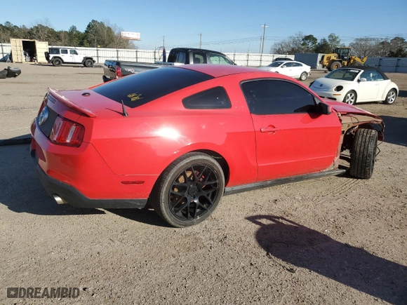 2010 Ford Mustang V6 with VIN 1ZVBP8AN5A5134923, listed as a Copart auction lot 45815465 with 134,868 mi miles and Salvage Title. Bid and sale history available at carsss.com. Image 3.