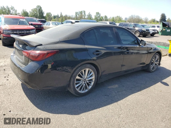 2018 Infiniti Q50 3.0t LUXE with VIN JN1EV7AP7JM361587, listed as a Copart auction lot 55641755 with 23,059 mi miles and Clean Title. Bid and sale history available at carsss.com. Image 3.